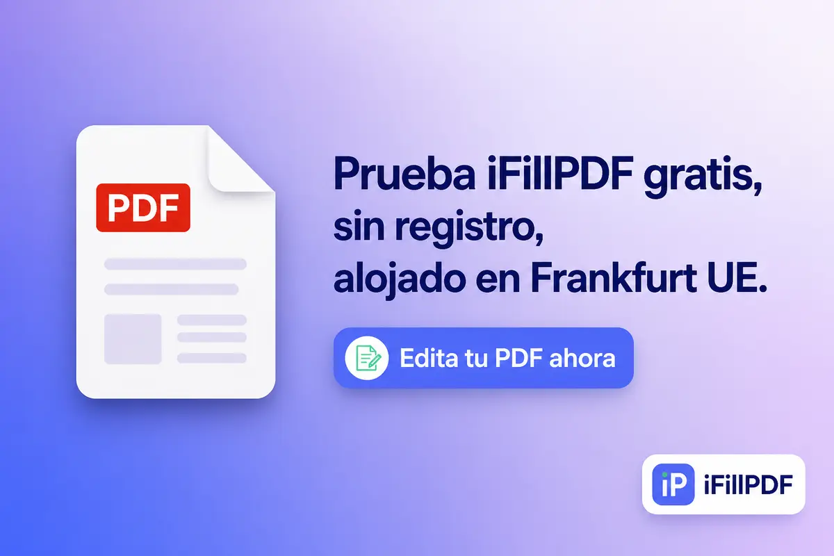 Llamada a la acción visual invitando a probar el editor PDF gratuito iFillPDF en el navegador