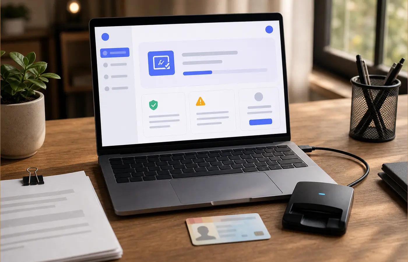 AutoFirma con DNI electrónico y lector USB en escritorio español