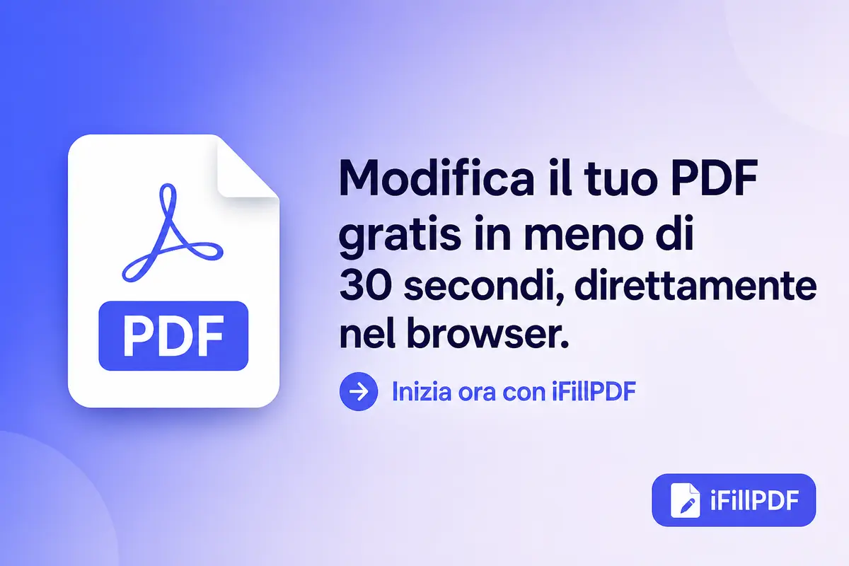 Pulsante call-to-action per iniziare a modificare un PDF gratis con iFillPDF