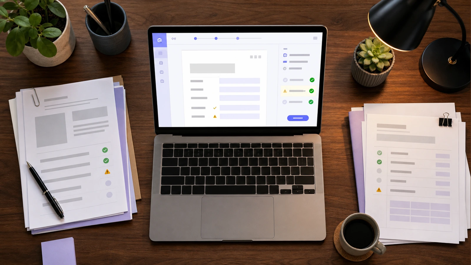 Captura de la herramienta iFillPDF con un formulario PDF español cuyos campos ha detectado la IA, listos para escribir, fondo limpio con sombra suave
