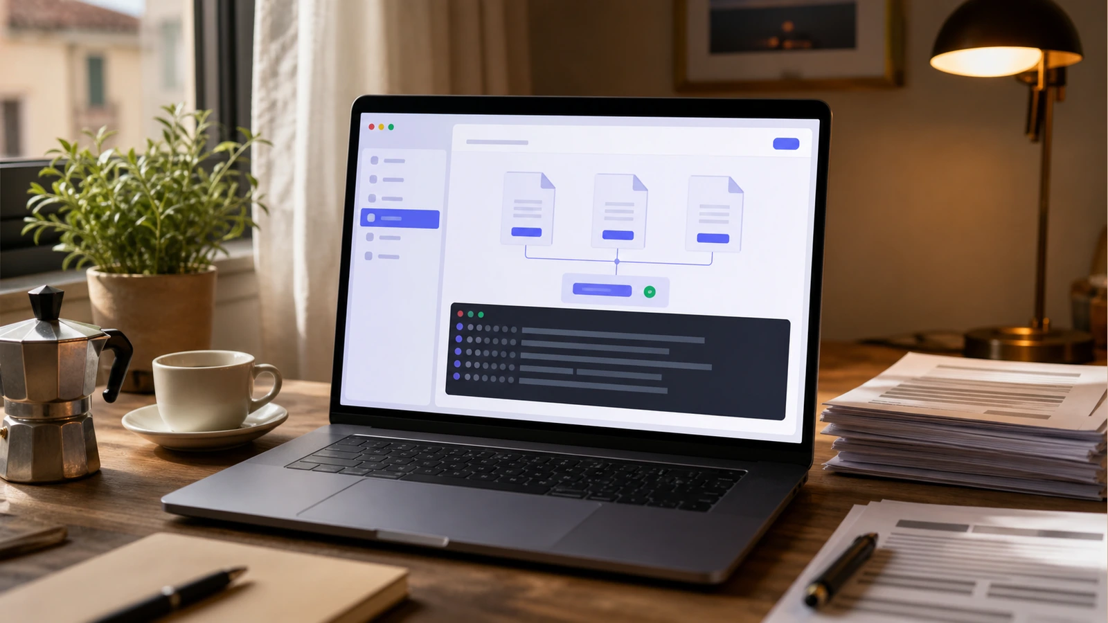 Terminale macOS che esegue il comando qpdf per unire tre PDF