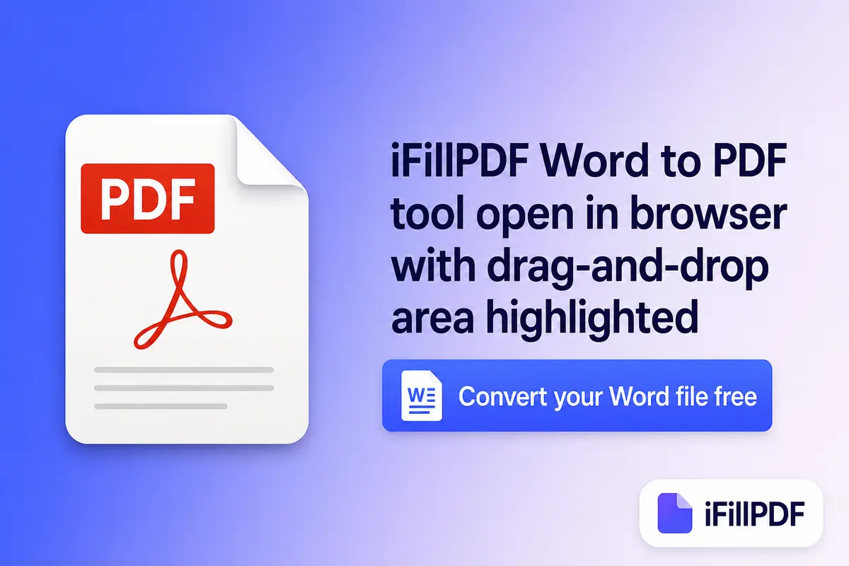 Online Word to PDF converter homepage call to action